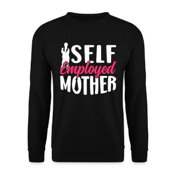 Self-employed Mom Freelancer Self-employed - Unisex Sweatshirt - black - Front - Alina (178cm) & Michal (187cm)