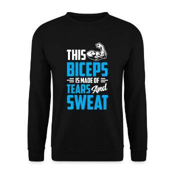Ces biceps sont faits de larmes et de sueur - Sweat-shirt Unisexe - noir - Devant - Alina (178cm) & Michal (187cm)