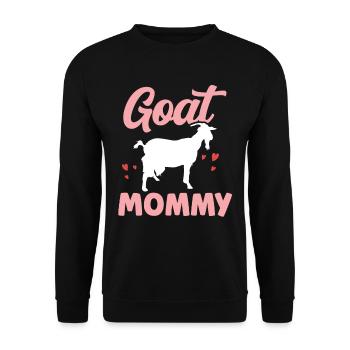 Goats Mama Girl Domestic Goat Animal Goat - Unisex Sweatshirt - black - Front - Alina (178cm) & Michal (187cm)
