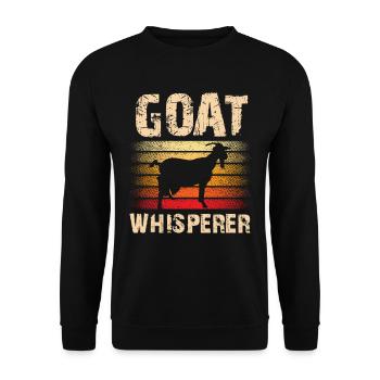 Goats Whisperer Goat Whisperer Goat Animal - Unisex Sweatshirt - black - Front - Alina (178cm) & Michal (187cm)