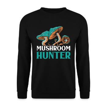 Mushroom pickers Mushroom pickers Mushroom pickers Mushroom picking - Unisex Sweatshirt - black - Front - Alina (178cm) & Michal (187cm)