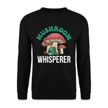 Mushroom Whisperer Mushroom Mushroom Picker - Unisex Sweatshirt - black - Front - Alina (178cm) & Michal (187cm)