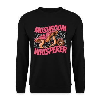 Mushroom Whisperer Mushroom Whisperer Mushroom Picker Mushrooms - Unisex Sweatshirt - black - Front - Alina (178cm) & Michal (187cm)