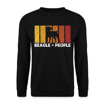 Beagle > People Beagles Puppy Dog Lovers - Sweat-shirt Unisexe - noir - Devant - Alina (178cm) & Michal (187cm)