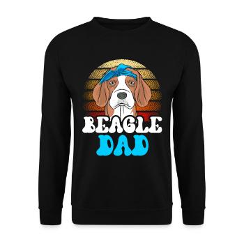 Beagle Papa Lover Dog Beagles Puppy - Sweat-shirt Unisexe - noir - Devant - Alina (178cm) & Michal (187cm)