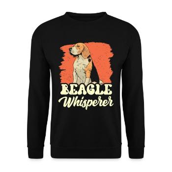 Beagle Whisperer Beagles lover chiot dog - Sweat-shirt Unisexe - noir - Devant - Alina (178cm) & Michal (187cm)