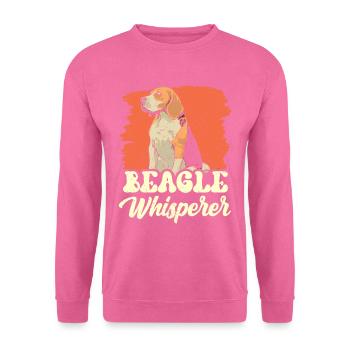 Beagle Whisperer Beagles lover chiot dog - Sweat-shirt Unisexe - rose - Devant