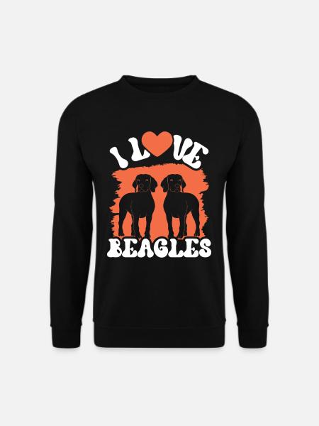J’adore Beagles lover Beagle chiot chien Beagle - Sweat-shirt Unisexe - noir