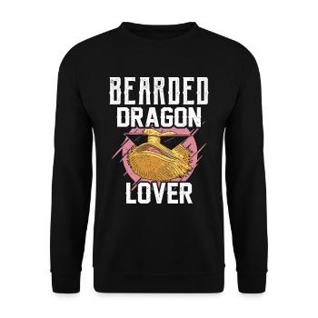 Bearded Dragon Lover Animal Bearded Dragon Pet - Unisex Sweatshirt - black - Front - Alina (178cm) & Michal (187cm)