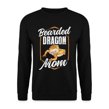 Bearded Dragon Mama Girl Bearded Dragon Bearded Dragon - Unisex Sweatshirt - black - Front - Alina (178cm) & Michal (187cm)