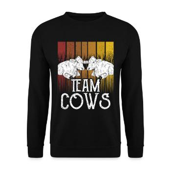 Team Cows Farm Cow Dairy cow Animals - Unisex Sweatshirt - black - Front - Alina (178cm) & Michal (187cm)