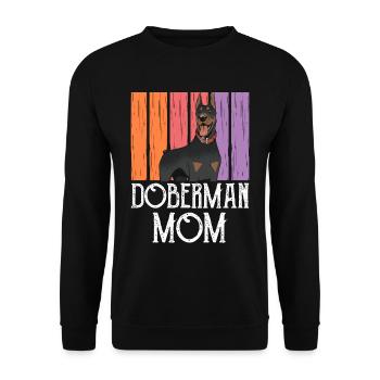 Doberman Mama Girls Chiens Dobermans Doberman - Sweat-shirt Unisexe - noir - Devant - Alina (178cm) & Michal (187cm)