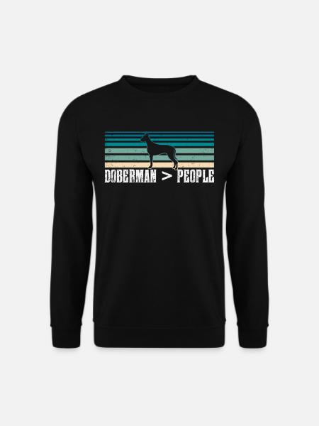 Doberman > humans Dobermans Doberman dogs - Unisex Sweatshirt - black