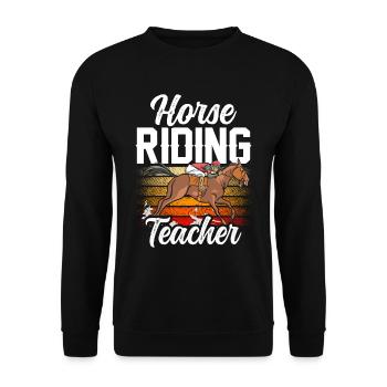 Moniteur d’équitation Cours d’équitation Équitation - Sweat-shirt Unisexe - noir - Devant - Alina (178cm) & Michal (187cm)