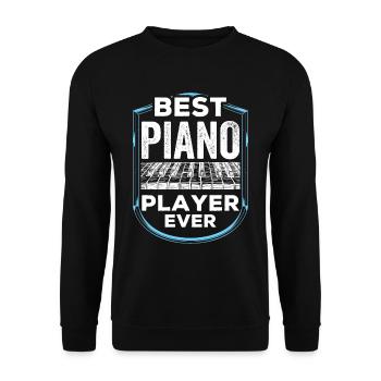 Bester Klavierspieler Aller Zeiten Musiker Klavier - Unisex Pullover - Schwarz - Vorne - Alina (178cm) & Michal (187cm)