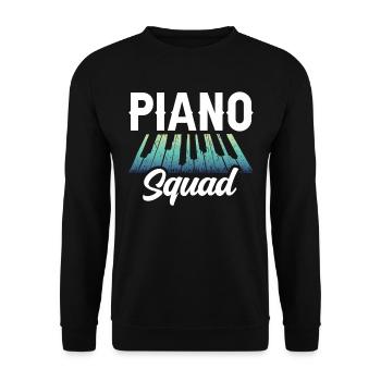 Piano Squad Musician Piano Pianist - Unisex Sweatshirt - black - Front - Alina (178cm) & Michal (187cm)