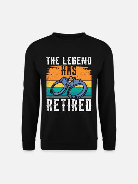 The legend has retired Policeman - Unisex Sweatshirt - black