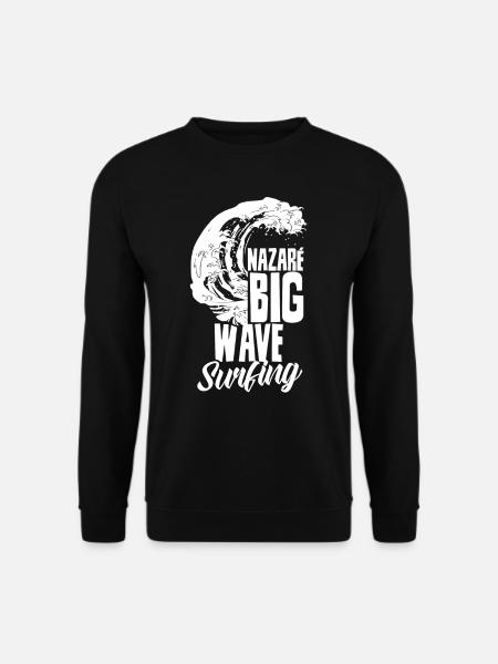 Nazaré Big Wave Surfen Surfer Surfing Wellen - Unisex Pullover - Schwarz