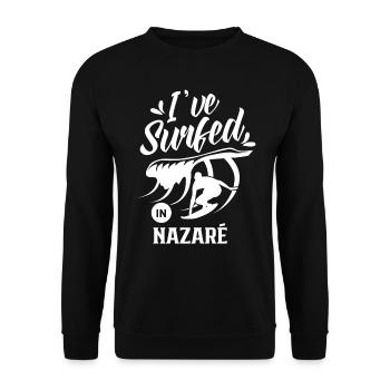 J’ai surfé à Nazaré Surfing Surfer - Sweat-shirt Unisexe - noir - Devant - Alina (178cm) & Michal (187cm)