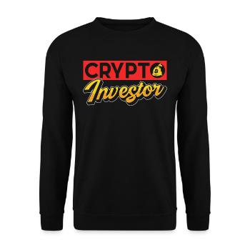 Crypto Investor Crypto Invest Investors Invest - Unisex Sweatshirt - black - Front - Alina (178cm) & Michal (187cm)