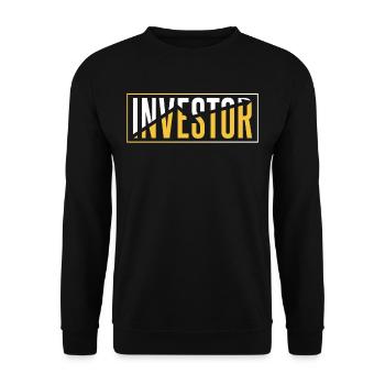 Anleger Investieren Investor Finanzier Anlegen - Unisex Pullover - Schwarz - Vorne - Alina (178cm) & Michal (187cm)