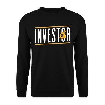Anleger Investieren Finanzier Investor Anlegen - Unisex Pullover - Schwarz - Vorne - Alina (178cm) & Michal (187cm)
