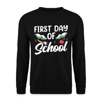 First day of school Back to school Back to school - Unisex Sweatshirt - black - Front - Alina (178cm) & Michal (187cm)