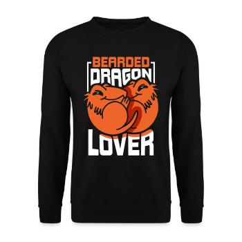 Bearded Bearded Bearded Dragon Animal - Unisex Sweatshirt - black - Front - Alina (178cm) & Michal (187cm)