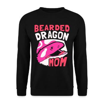 Bearded Dragon Mama Bearded Dragon Animal - Unisex Sweatshirt - black - Front - Alina (178cm) & Michal (187cm)