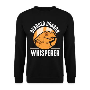 Bartagamen Flüsterer Tier Bearded Dragon Haustier - Unisex Pullover - Schwarz - Vorne - Alina (178cm) & Michal (187cm)