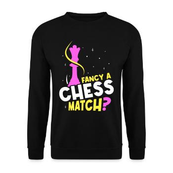 Envie d’une fille de jeu d’échecs amateur d’échecs - Sweat-shirt Unisexe - noir - Devant - Alina (178cm) & Michal (187cm)