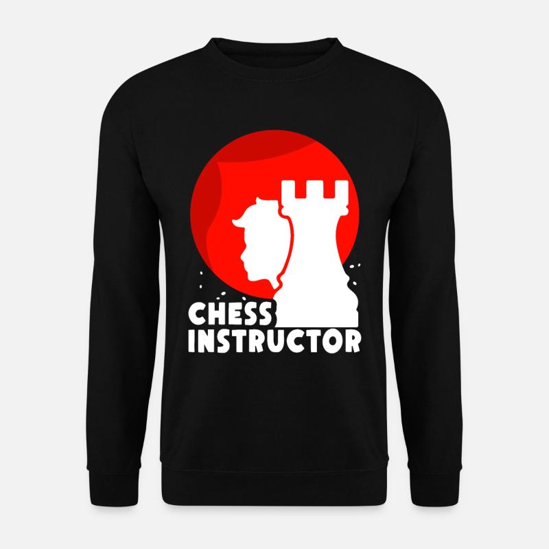 Schachlehrer Schachspieler Schach Schachverein - Unisex Pullover - Schwarz
