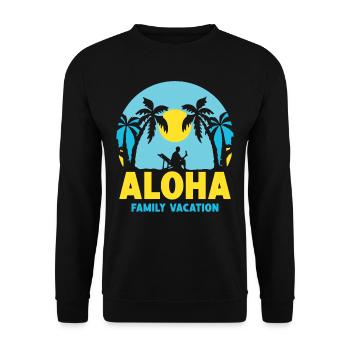 Aloha Family Holidays Family Holidays - Unisex Sweatshirt - black - Front - Alina (178cm) & Michal (187cm)