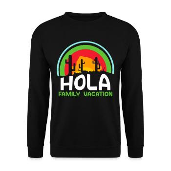 Hola Familienurlaub Familie Familienferien - Unisex Pullover - Schwarz - Vorne - Alina (178cm) & Michal (187cm)