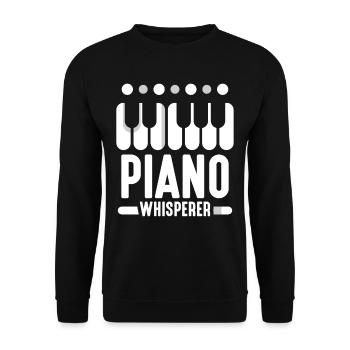 Piano Whisperer Piano Whisperer Pianiste - Sweat-shirt Unisexe - noir - Devant - Alina (178cm) & Michal (187cm)