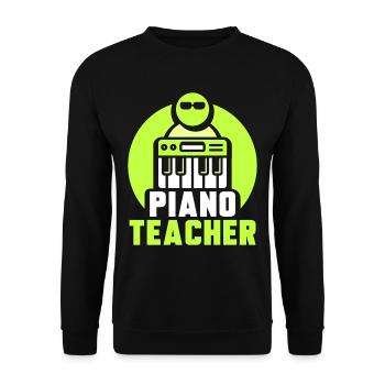 Piano teacher Musician Piano Pianist - Unisex Sweatshirt - black - Front - Alina (178cm) & Michal (187cm)