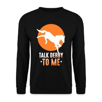 Parler Derby avec moi cavalier à cheval - Sweat-shirt Unisexe - noir - Devant - Alina (178cm) & Michal (187cm)
