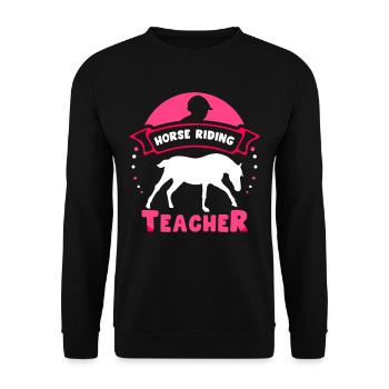 Moniteur d’équitation Cours d’équitation Équitation - Sweat-shirt Unisexe - noir - Devant - Alina (178cm) & Michal (187cm)