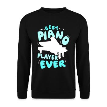 Bester Klavierspieler Aller Zeiten Musiker Klavier - Unisex Pullover - Schwarz - Vorne - Alina (178cm) & Michal (187cm)
