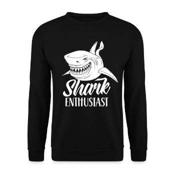Shark Enthusiast Shark Diving Shark Shark Tooth Sharks - Unisex Sweatshirt - black - Front - Alina (178cm) & Michal (187cm)