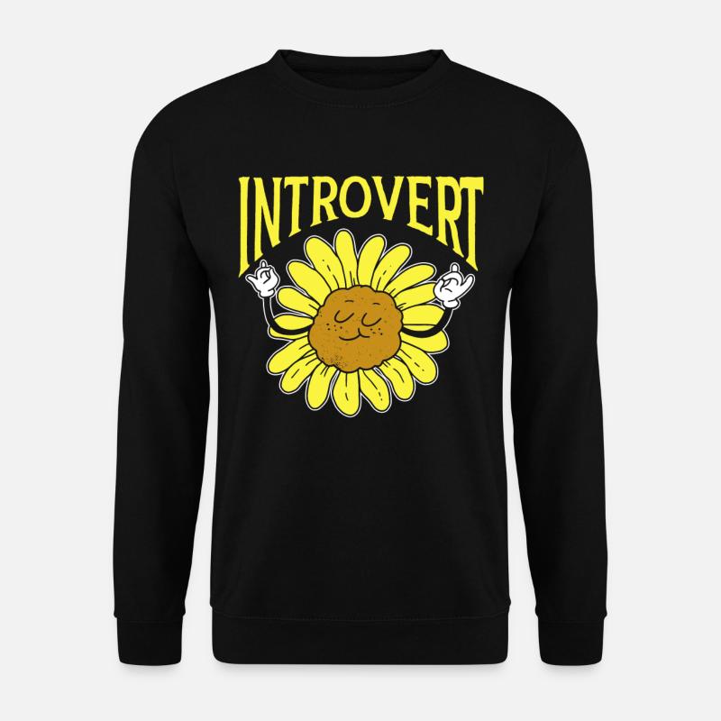 Introverted Shy Sarcasm Introverted - Unisex Sweatshirt - black