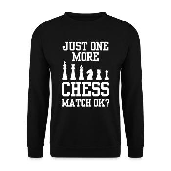 Only one more chess game ok Chess Club Chess - Unisex Sweatshirt - black - Front - Alina (178cm) & Michal (187cm)