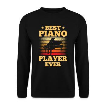 Best Piano Player Ever Piano Musician - Unisex Sweatshirt - black - Front - Alina (178cm) & Michal (187cm)