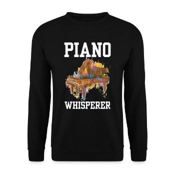 Piano Whisperer Piano Whisperer Pianiste - Sweat-shirt Unisexe - noir - Devant - Alina (178cm) & Michal (187cm)