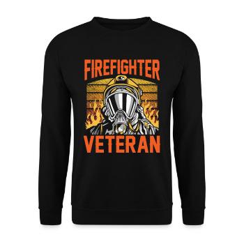 Pompier vétéran Retraite Brigade de pompiers à la retraite - Sweat-shirt Unisexe - noir - Devant - Alina (178cm) & Michal (187cm)