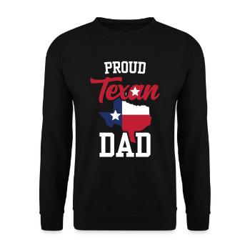 Proud Texas Father Texas Texan Pride - Unisex Sweatshirt - black - Front - Alina (178cm) & Michal (187cm)