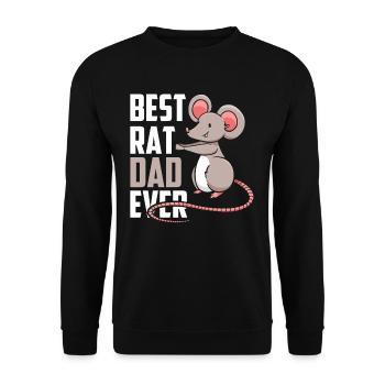 Bester Rattenvater Aller Zeiten Ratte Papa Ratten - Unisex Pullover - Schwarz - Vorne - Alina (178cm) & Michal (187cm)
