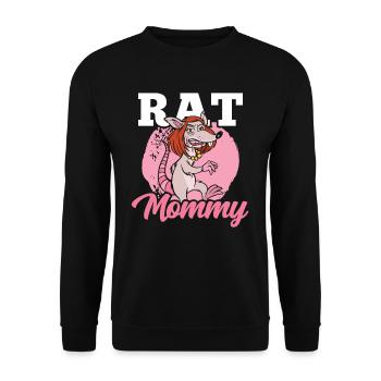 Rat Mama Rat Mama Girl Animal Rats Sweet - Unisex Sweatshirt - black - Front - Alina (178cm) & Michal (187cm)