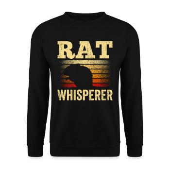Rat Whisperer Rat Whisperer Animal Rats Sweet - Unisex Sweatshirt - black - Front - Alina (178cm) & Michal (187cm)