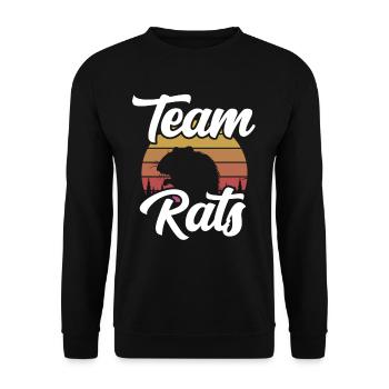 Team Rats Cute Rat Animal Lovers - Unisex Sweatshirt - black - Front - Alina (178cm) & Michal (187cm)